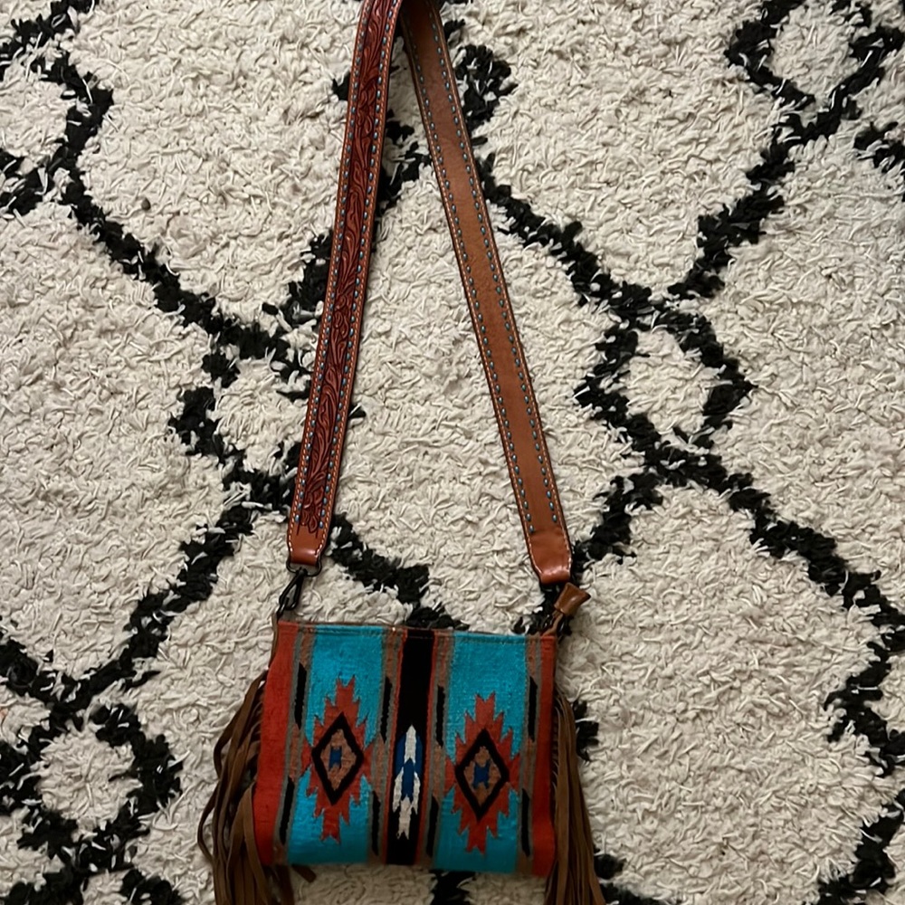 American Darling purse with tooled strap